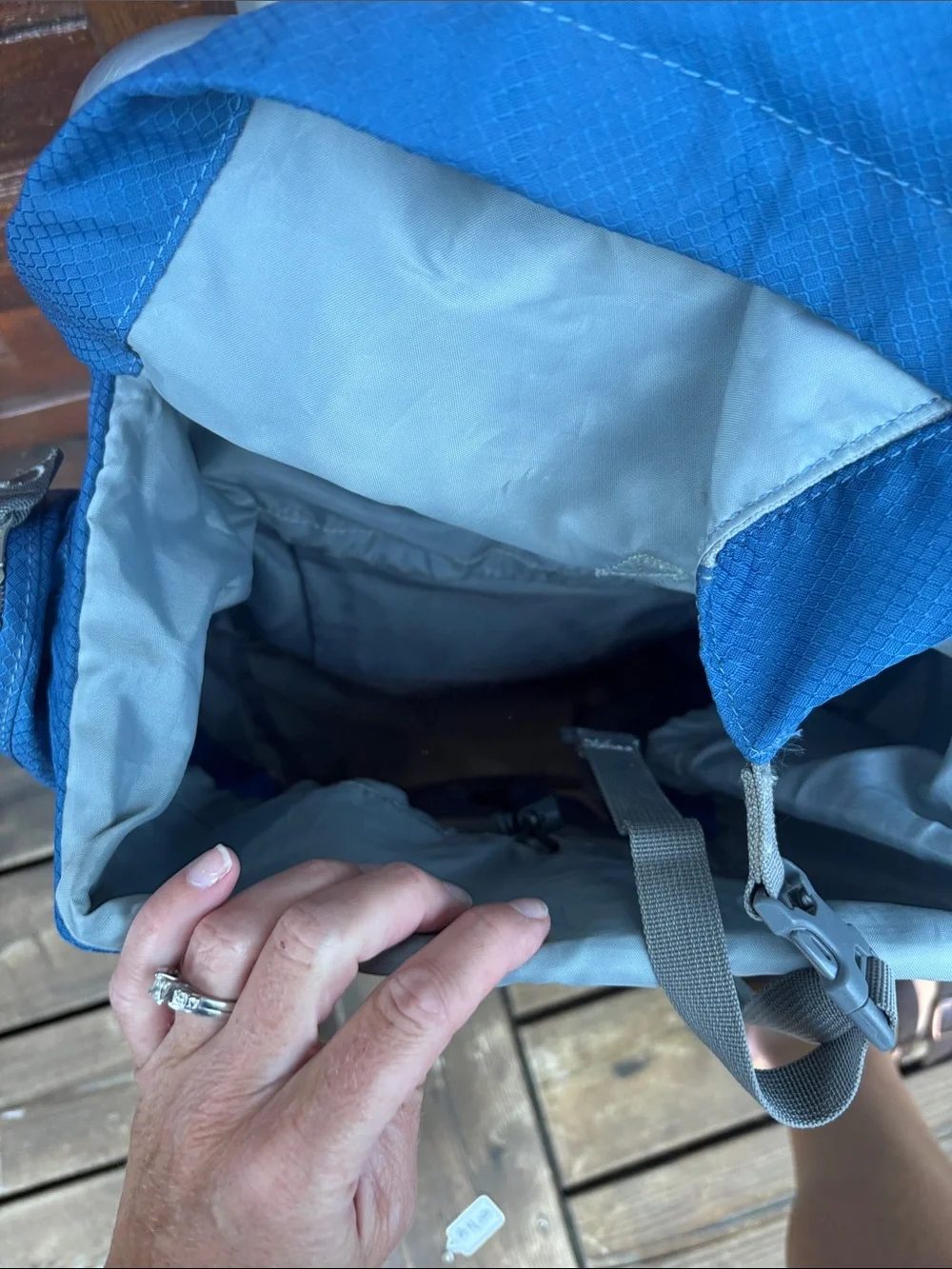 High Sierra Blue and Gray Hiking Backpack with External Frame
